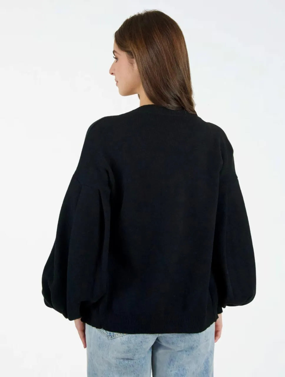 Suéter Cardigan para Mujer Manga Bombacha- The Cloud