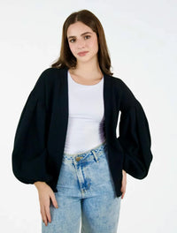 Suéter Cardigan para Mujer Manga Bombacha- The Cloud