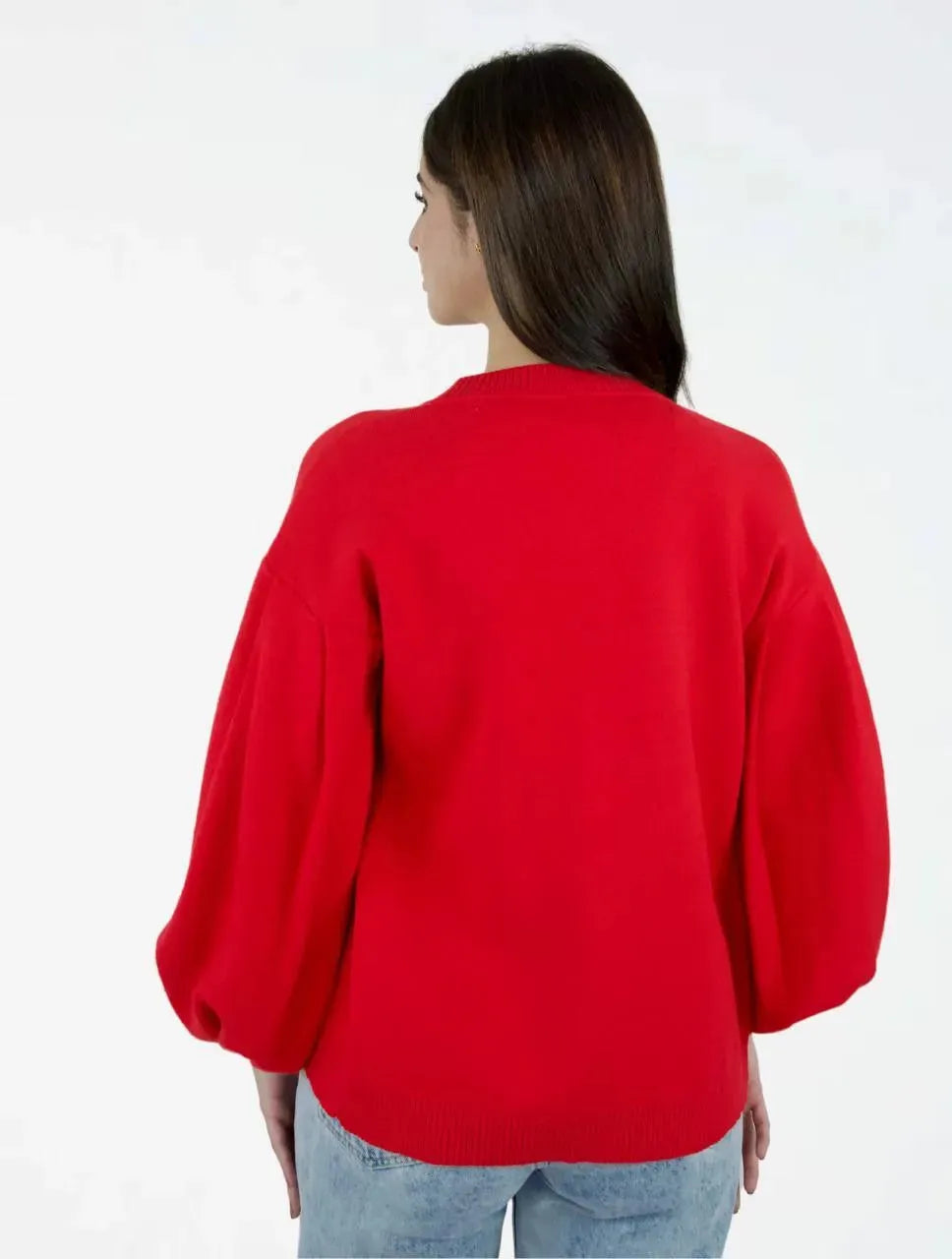 Suéter Cardigan para Mujer Manga Bombacha- The Cloud