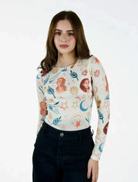 Body para Mujer Estampado con Flores y Estrellas - The Icons