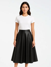 Falda para Mujer Negro Fluida - The Parachute