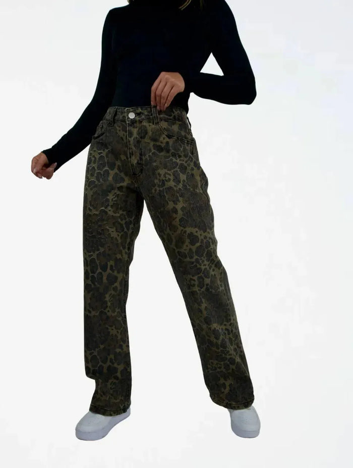 Pantalón Jean Para Mujer Animal Print - The Tribe