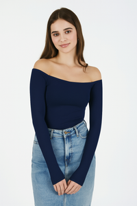 Body para Mujer Cuello Bandeja Manga Larga - The Manhattan