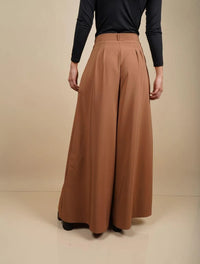 Pantalón Tipo Palazzo Tiro Alto - Santana