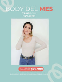 Body para Mujer Escote Redondo Manga Larga - Tahiti