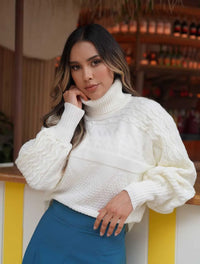 Suéter Cuello Tortuga Diseño Elegante - Solei