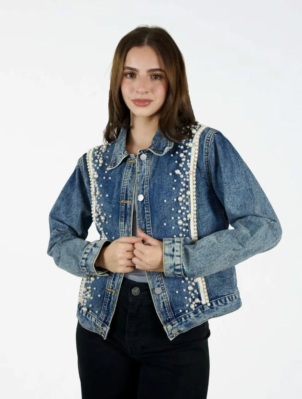 Chaqueta para Mujer Denim Perlas - The Explorer