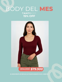 Body para Mujer Escote Redondo Manga Larga - Tahiti