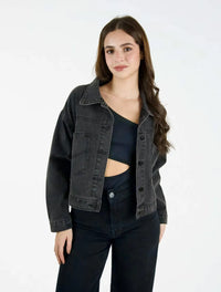 Chaqueta Mujer Bolsillos Grandes Negra - The Tracker