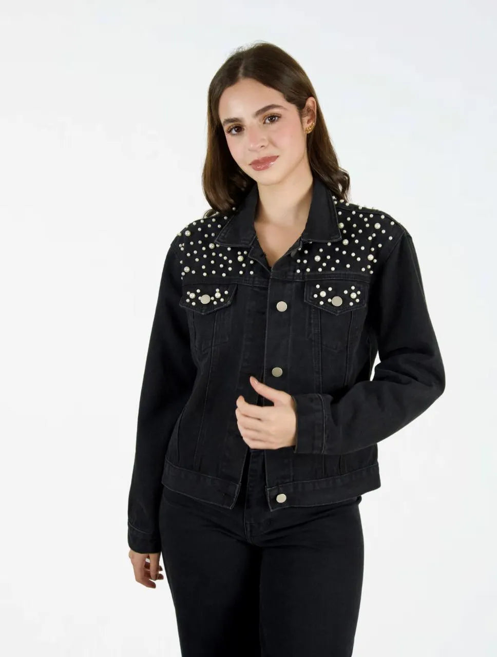 Chaqueta para Mujer Denim Perlas - The Cheetah