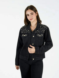 Chaqueta para Mujer Denim Perlas - The Cheetah