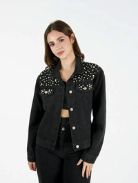 Chaqueta para Mujer Denim Perlas - The Cheetah