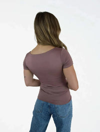 Blusa Manga Corta con Escote Cuadrado - The Couture - Molgoa