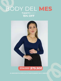 Body para Mujer Escote Redondo Manga Larga - Tahiti