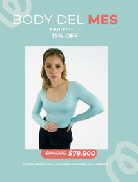 Body para Mujer Escote Redondo Manga Larga - Tahiti