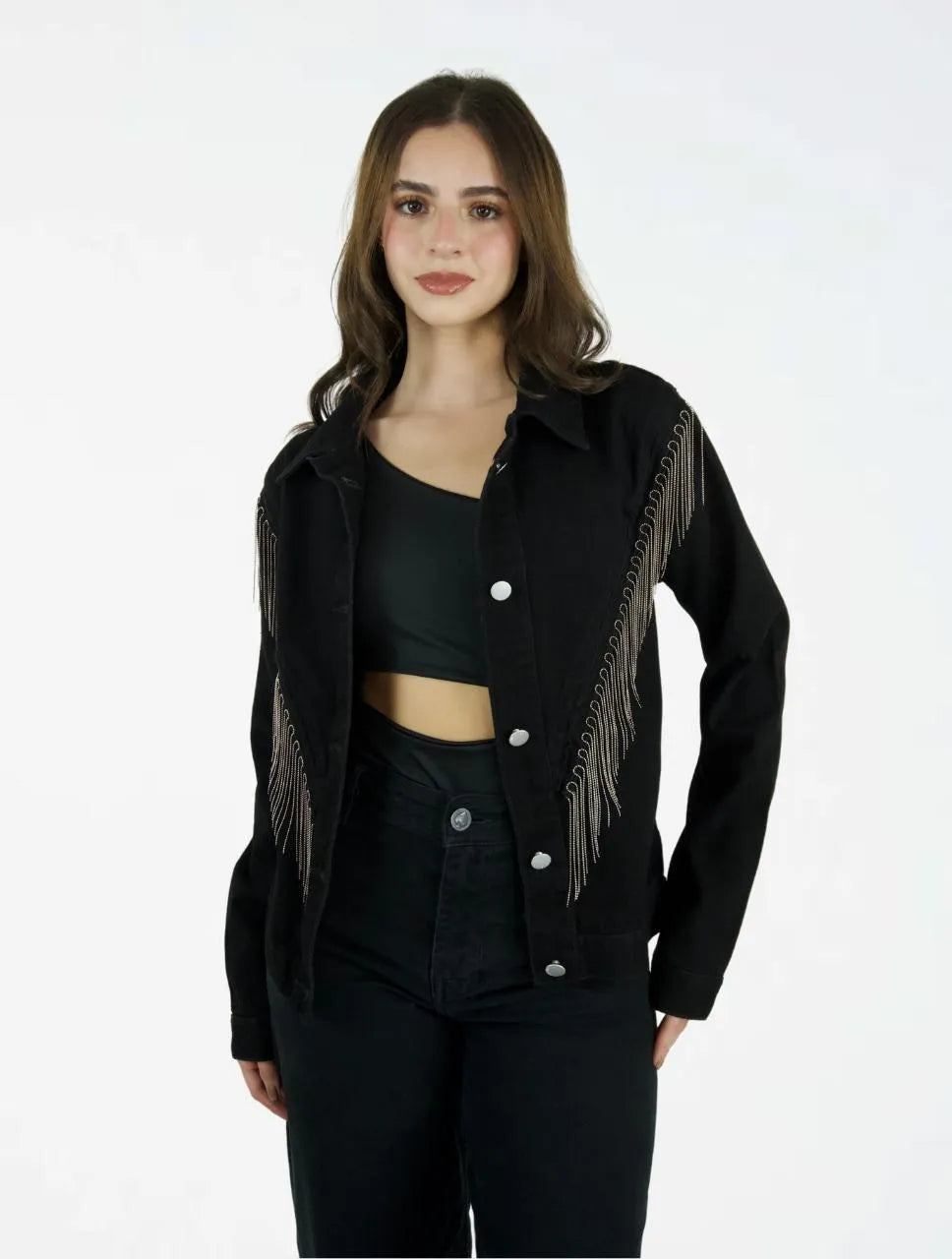 Chaqueta Para Mujer Oversized Con Apliques - The Ibiza