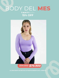 Body para Mujer Escote Redondo Manga Larga - Tahiti