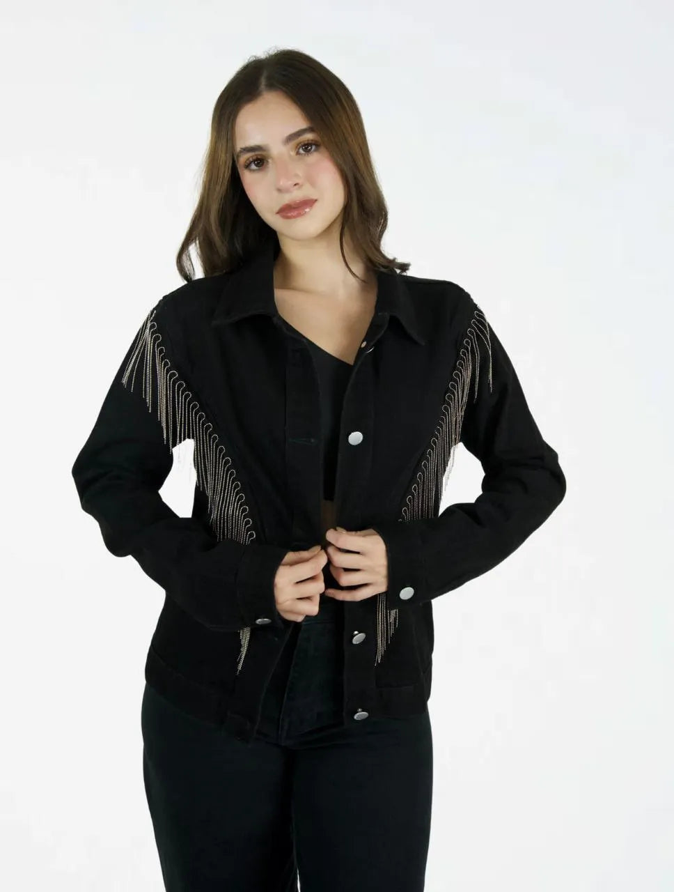 Chaqueta Para Mujer Oversized Con Apliques - The Ibiza