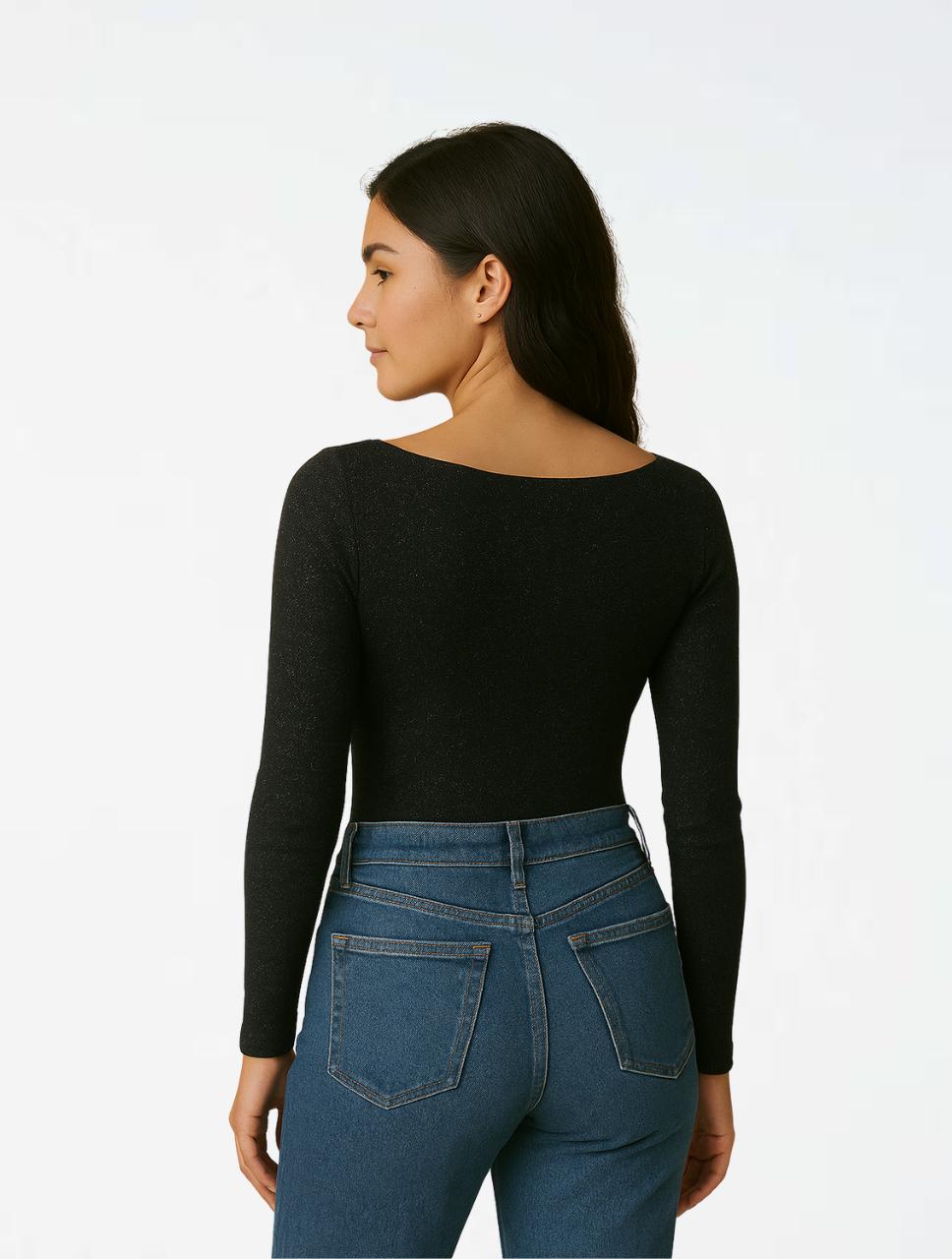 Body Para Mujer Brillante Cuello Redondo- The Twinkle