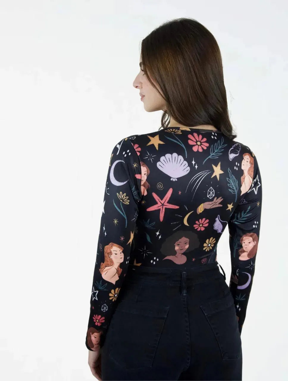 Body para Mujer Estampado con Flores y Estrellas - The Icons