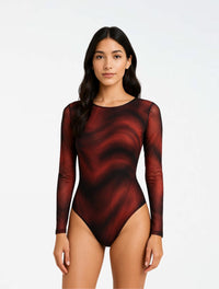 Body Mesh Rojo Degradé -The Aurora