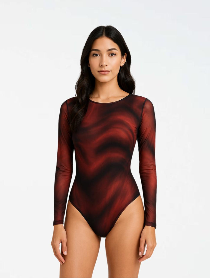 Body Mesh Rojo Degradé -The Aurora