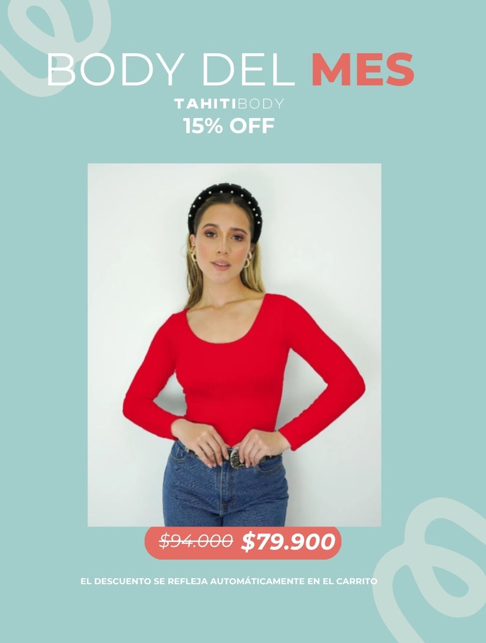 Body para Mujer Escote Redondo Manga Larga - Tahiti