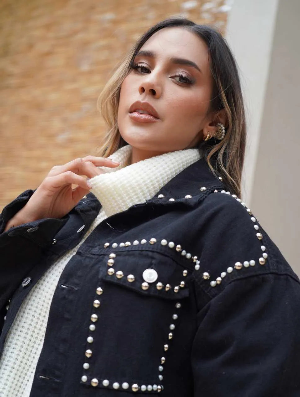 Chaqueta para Mujer Negro Denim - Bianca Negro