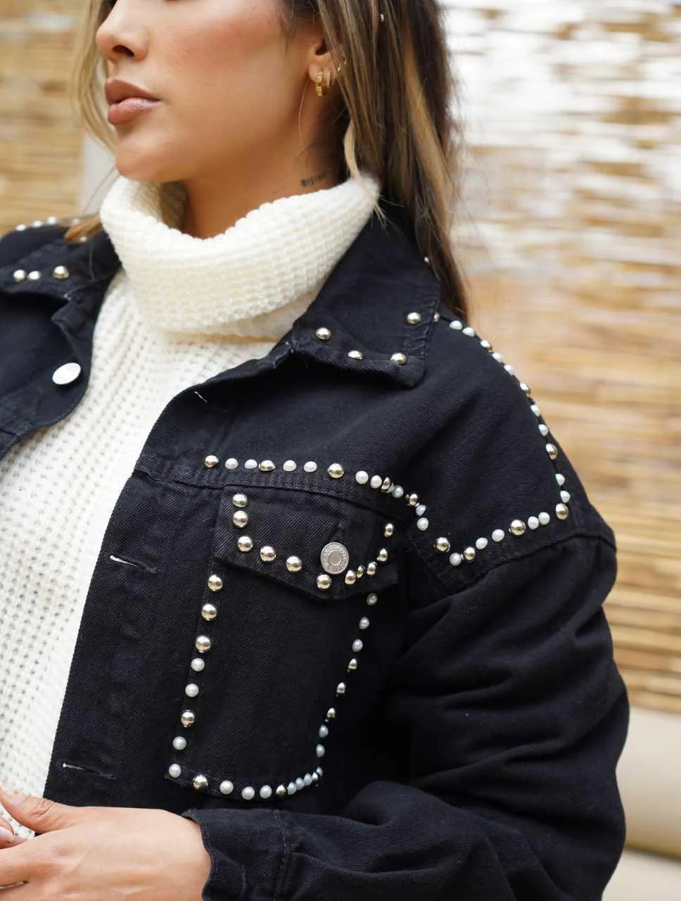 Chaqueta para Mujer Negro Denim - Bianca Negro