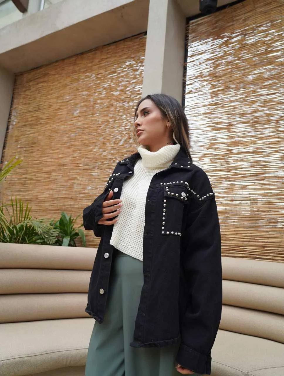 Chaqueta para Mujer Negro Denim - Bianca Negro