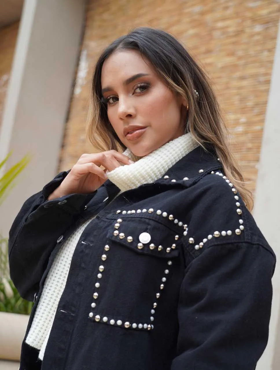 Chaqueta para Mujer Negro Denim - Bianca Negro