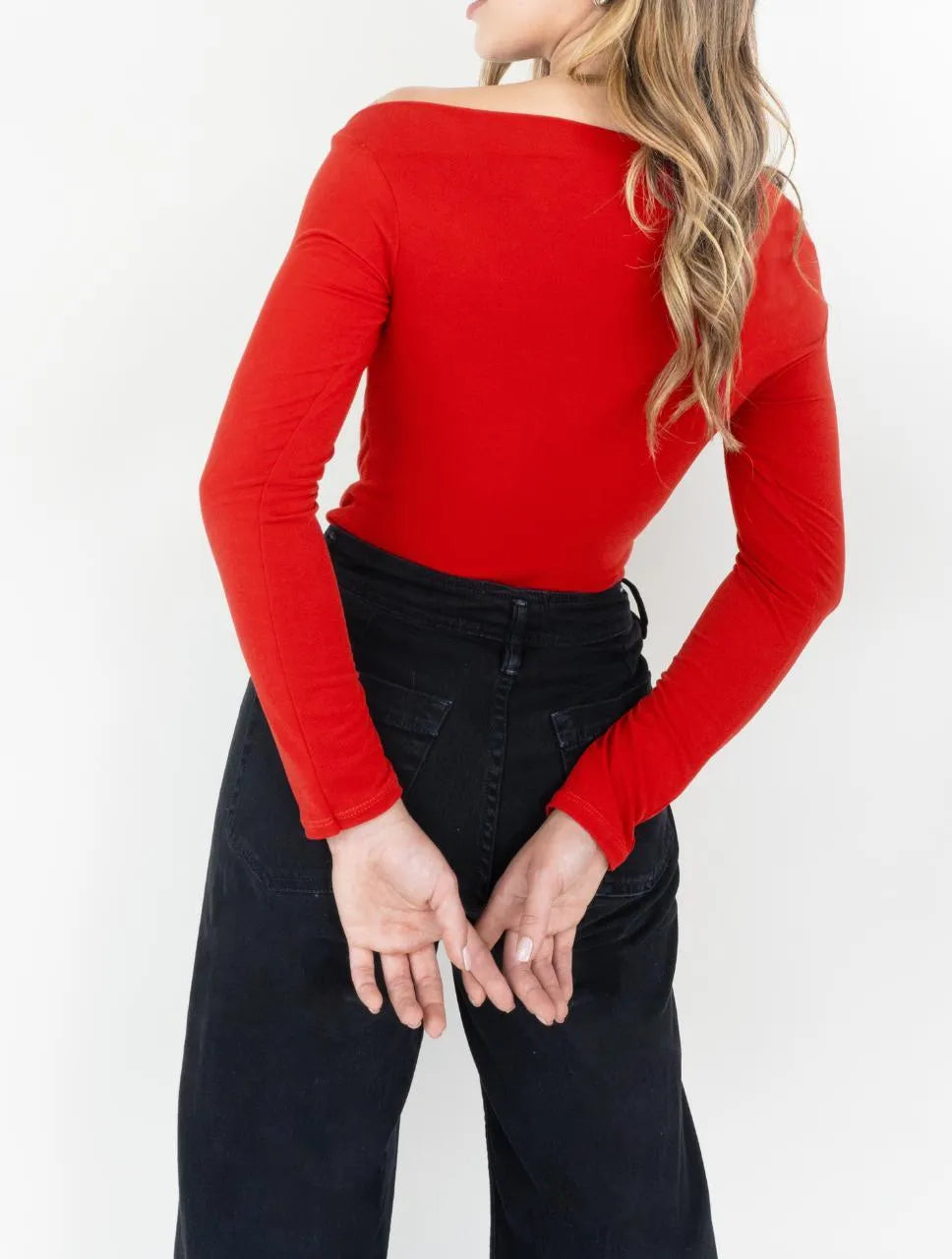 Blusa Para Mujer Rojo Manga Larga y Escote recto - The Supreme Rojo - Molgoa