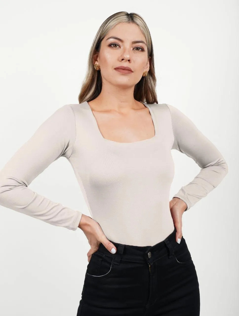 Body para Mujer Escote Cuadrado Manga Larga - Moscú