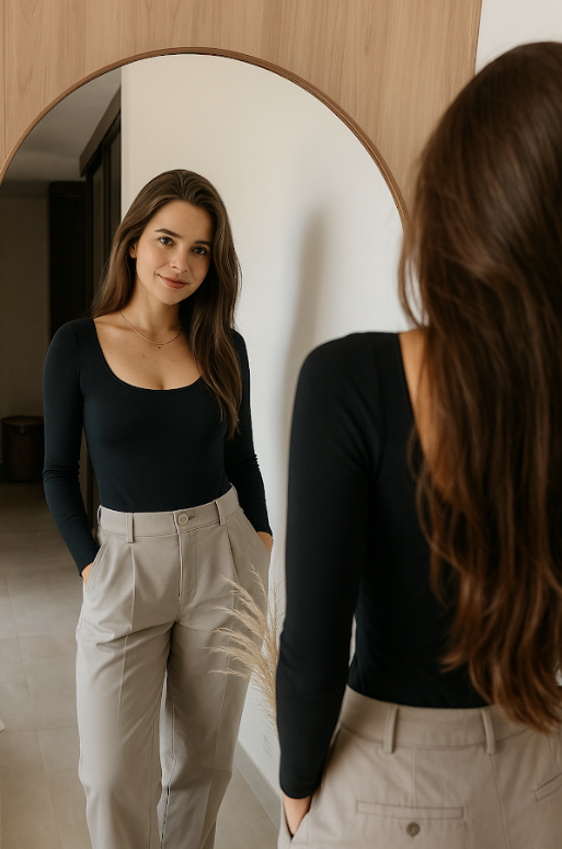 Body para Mujer Escote Redondo Manga Larga - Tahiti