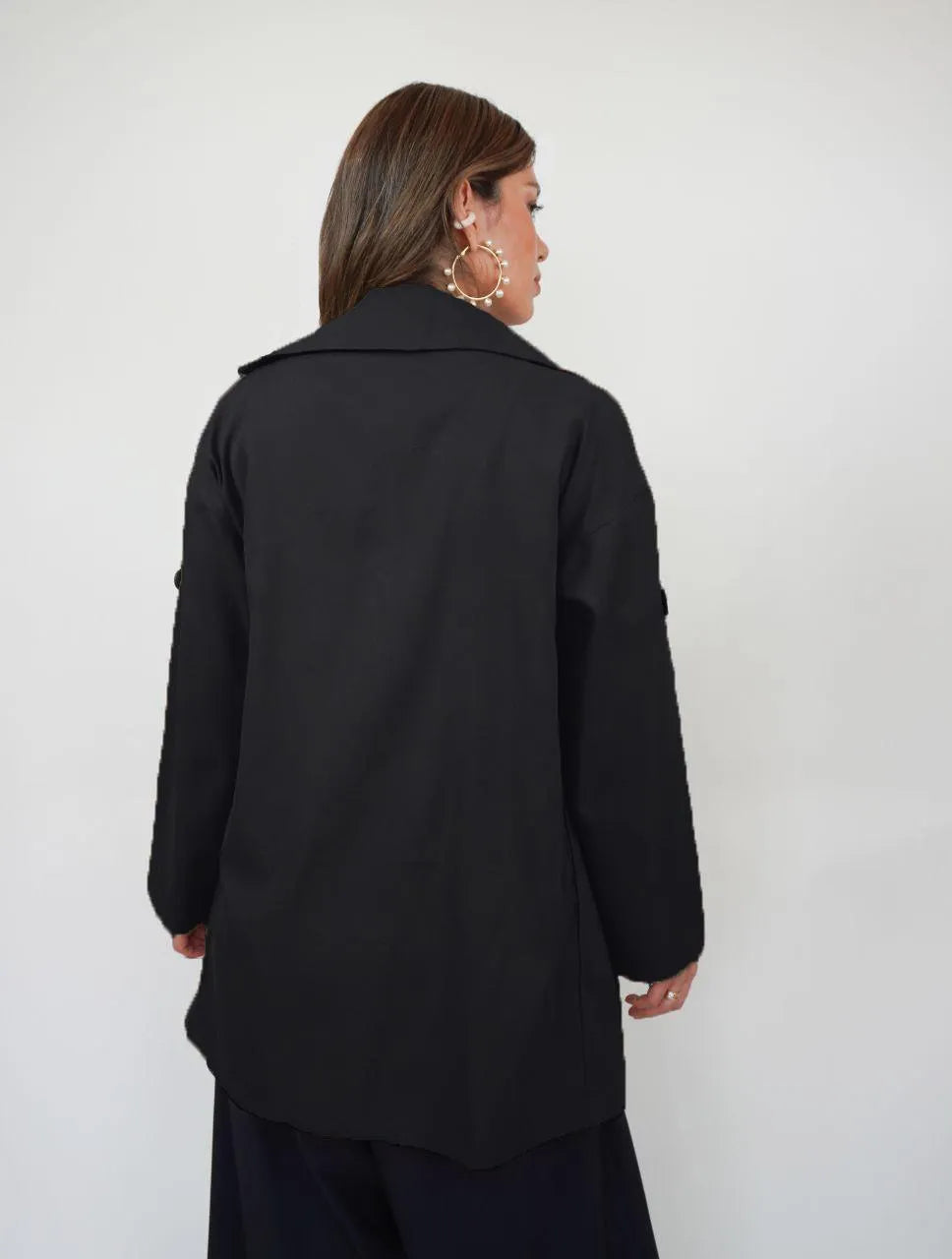 Chaqueta para Mujer Negro Tipo Gabán - Lucca Negro