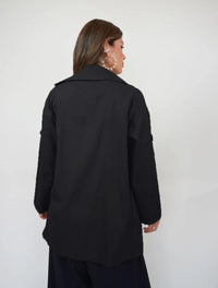 Chaqueta para Mujer Negro Tipo Gabán - Lucca Negro