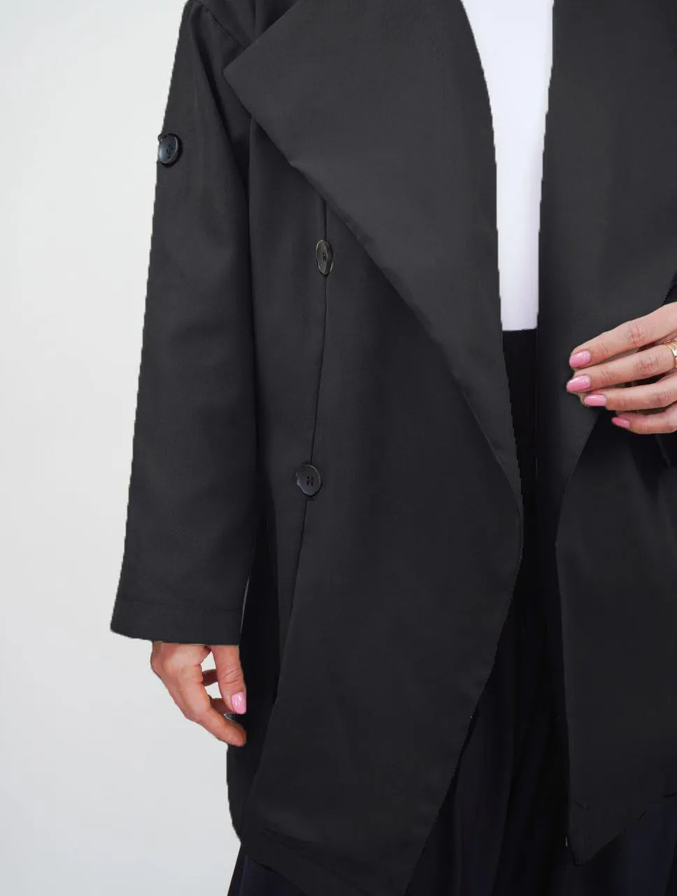 Chaqueta para Mujer Negro Tipo Gabán - Lucca Negro