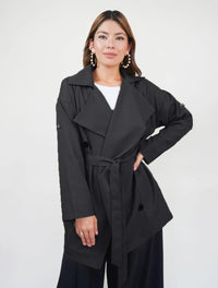 Chaqueta para Mujer Negro Tipo Gabán - Lucca Negro