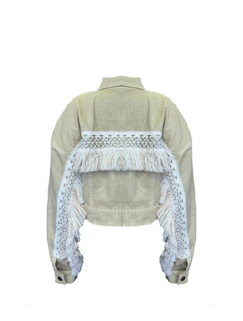 Chaqueta para Mujer Camel con Flecos - The Brash Camel