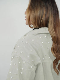 Chaqueta para Mujer Cazadora Denim Con Perlas - Frida