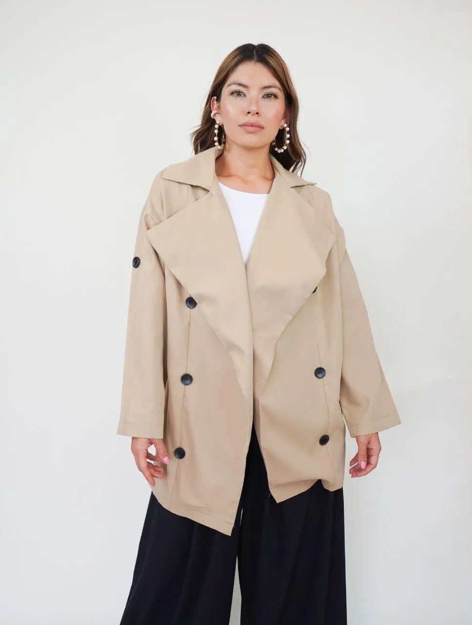 Chaqueta para Mujer Beige Tipo Gabán - Lucca Beige