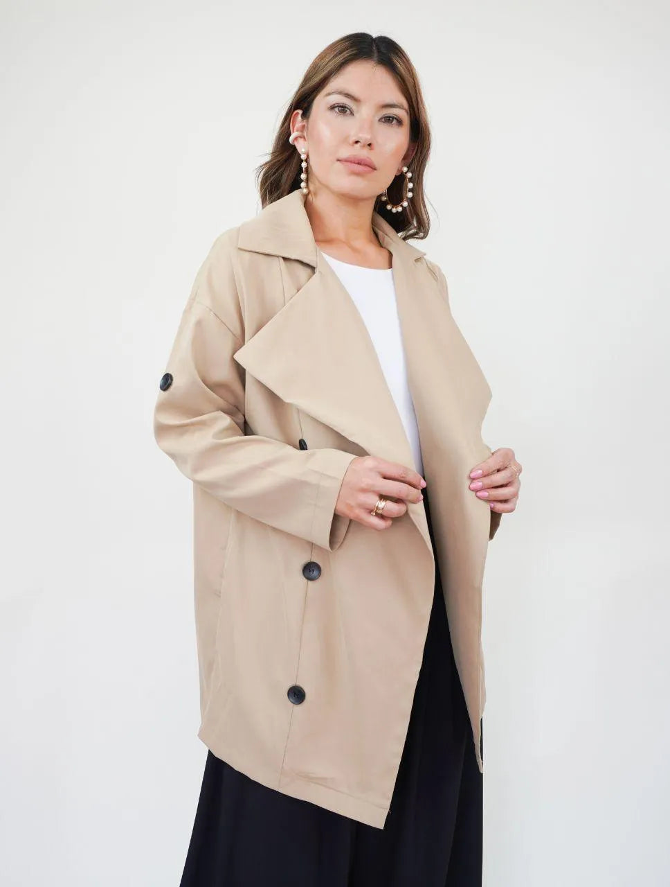 Chaqueta para Mujer Beige Tipo Gabán - Lucca Beige
