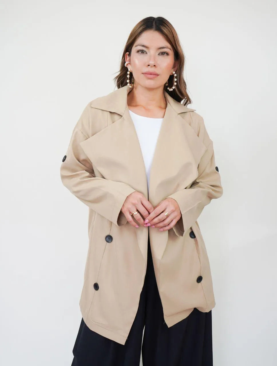Chaqueta para Mujer Beige Tipo Gabán - Lucca Beige