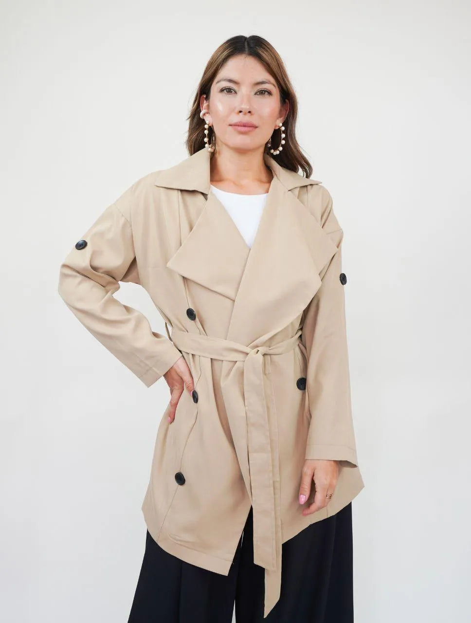 Chaqueta para Mujer Beige Tipo Gabán - Lucca Beige
