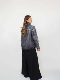 Chaqueta para Mujer Cazadora Denim Con Perlas - Frida