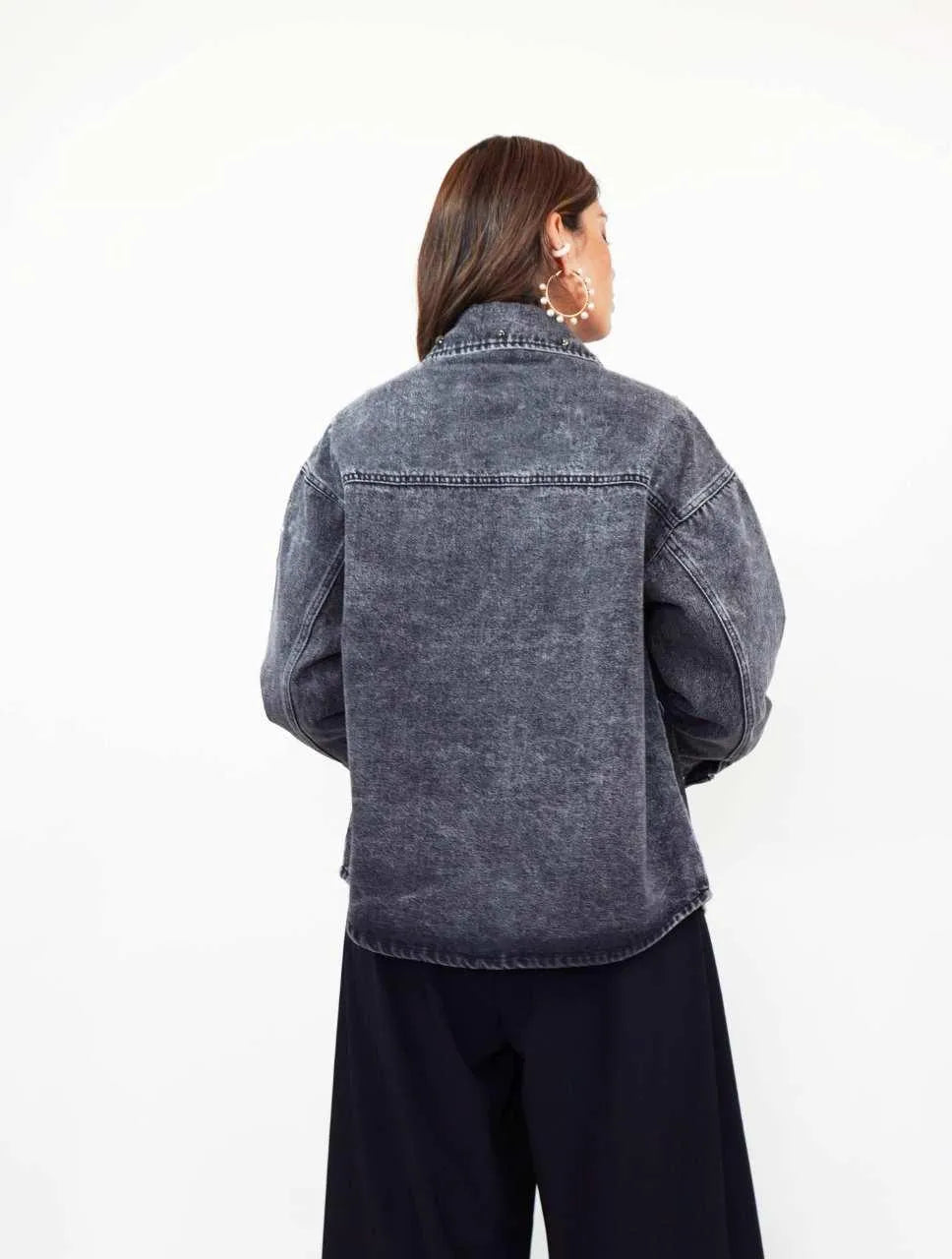 Chaqueta para Mujer Negro Denim - Bianca Gris