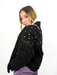 Chaqueta para Mujer Negro Denim - Boreal Estrellas Negro