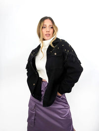 Chaqueta para Mujer Negro Denim - Boreal Estrellas Negro