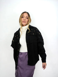 Chaqueta para Mujer Negro Denim - Boreal Estrellas Negro