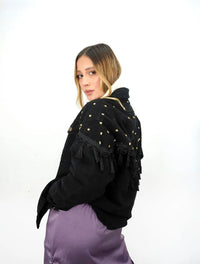 Chaqueta para Mujer Negro Denim - Boreal Estrellas Negro